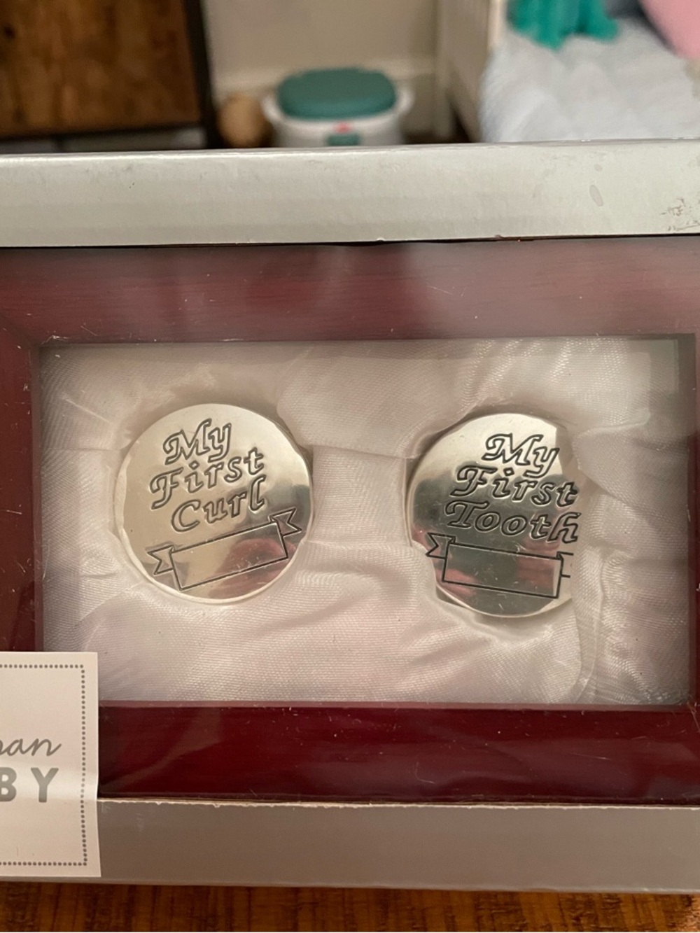 'My First Curl' & 'My First Tooth' Silver Keepsake Discs